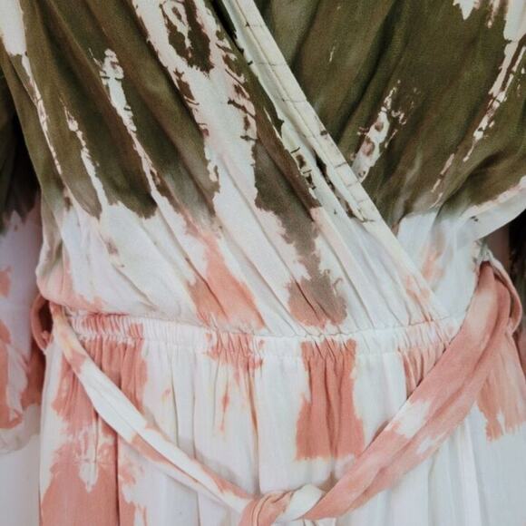NWT Young Fabulous & Broke Geode Jillian Tie Dye Multi Faux Wrap Tie Waist - Picture 5 of 16